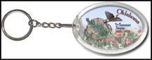 Oklahoma State Quarter Keychain
