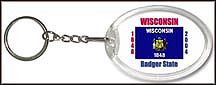 Wisconsin State Quarter Keychain